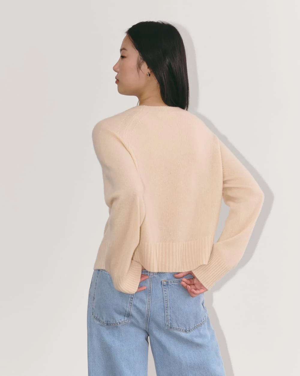 The Boxy Crew in Cashmere | Creme - Image 5