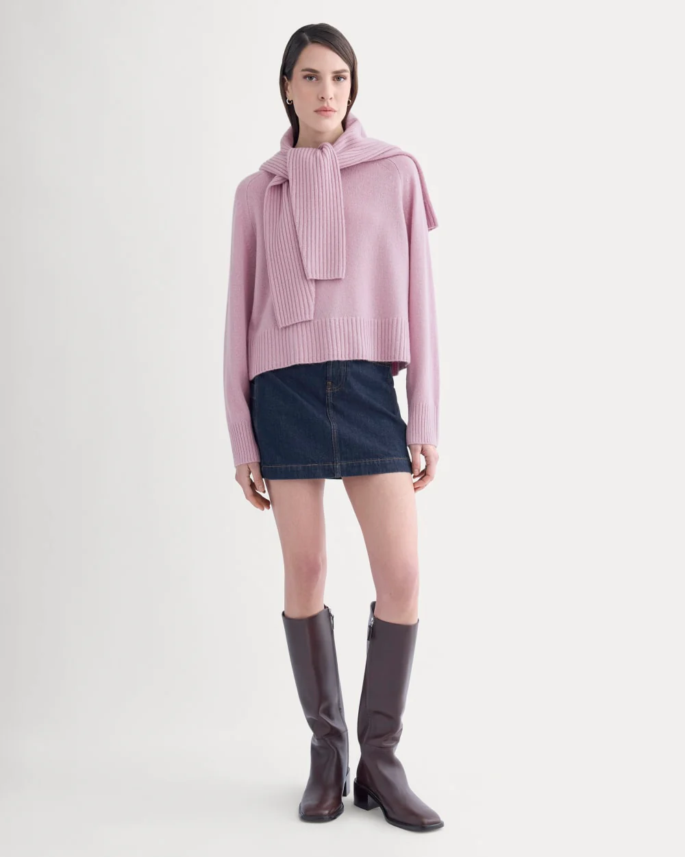 The Boxy Crew in Cashmere | Lilac Crush - Image 3