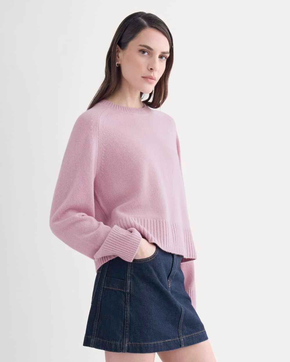 The Boxy Crew in Cashmere | Lilac Crush - Image 4