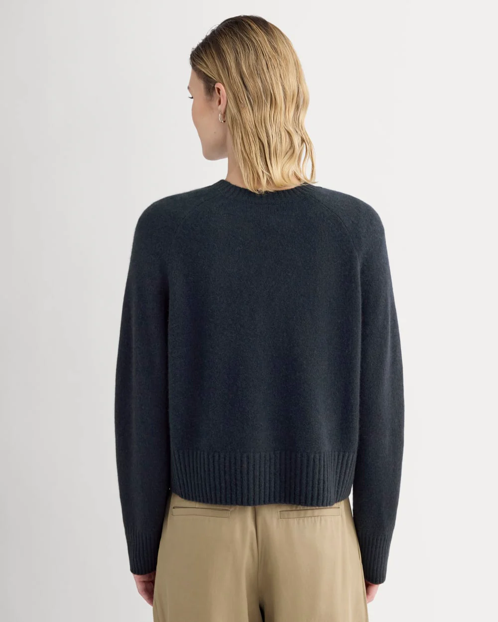 The Boxy Crew in Cashmere | Navy - Image 5