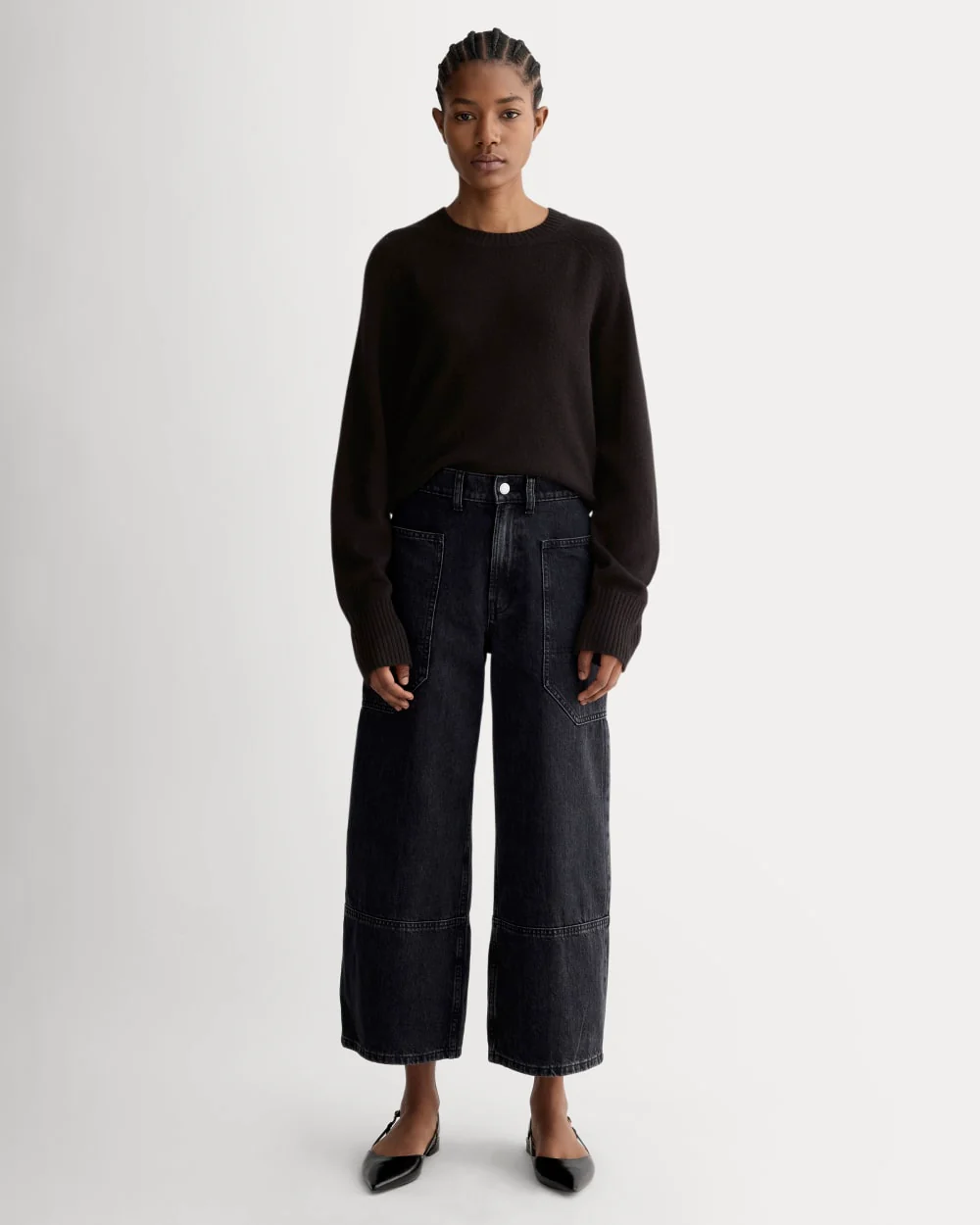 The Boxy Crew in Cashmere | Black - Image 6