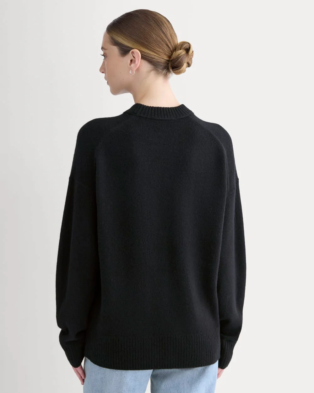 Cashmere Boyfriend Sweater | Black - Image 5