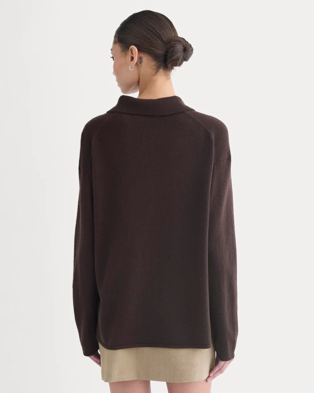 Cashmere Button-Up Shirt | Dark Chocolate - Image 5