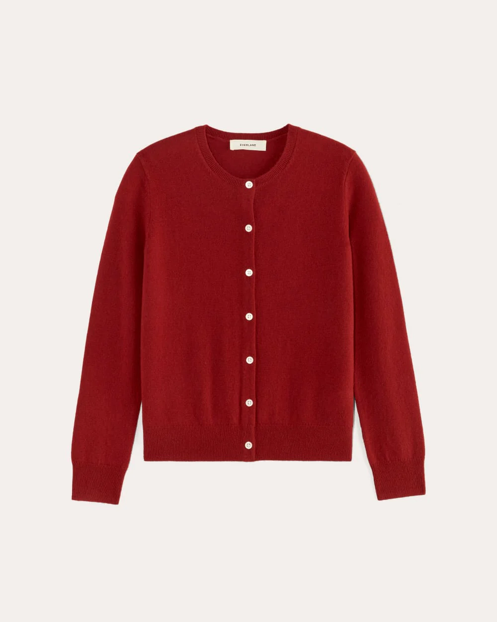 The Classic Cardigan in Cashmere | Berry Red - Image 2