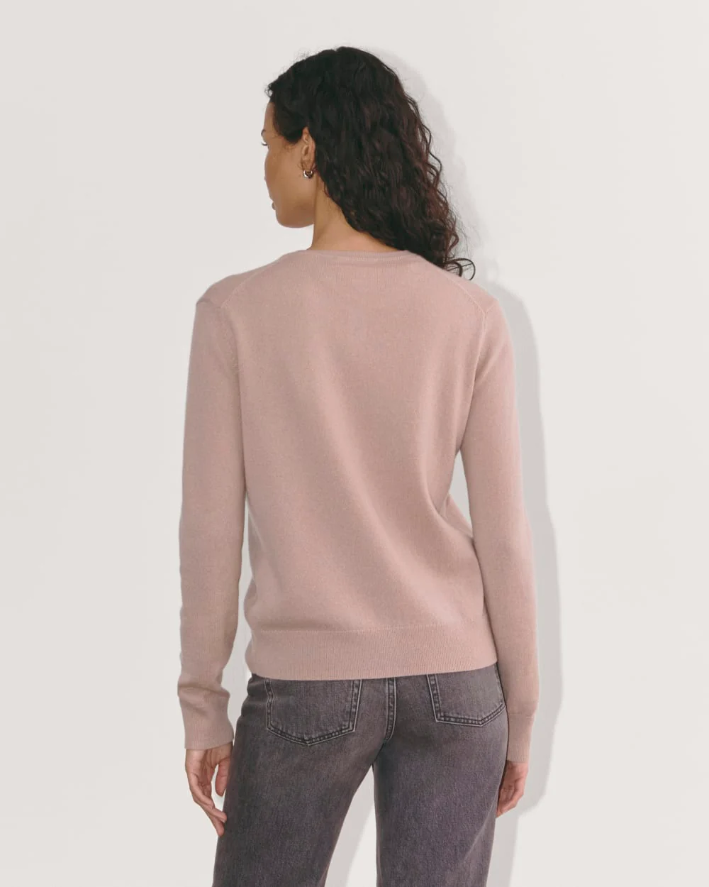 The Classic Cardigan in Cashmere | Dusty Rose - Image 4