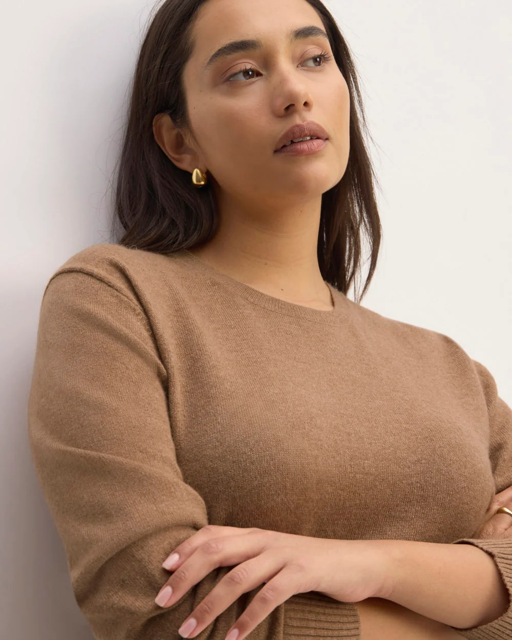 The Classic Crew in Cashmere | Heathered Brown - Image 4