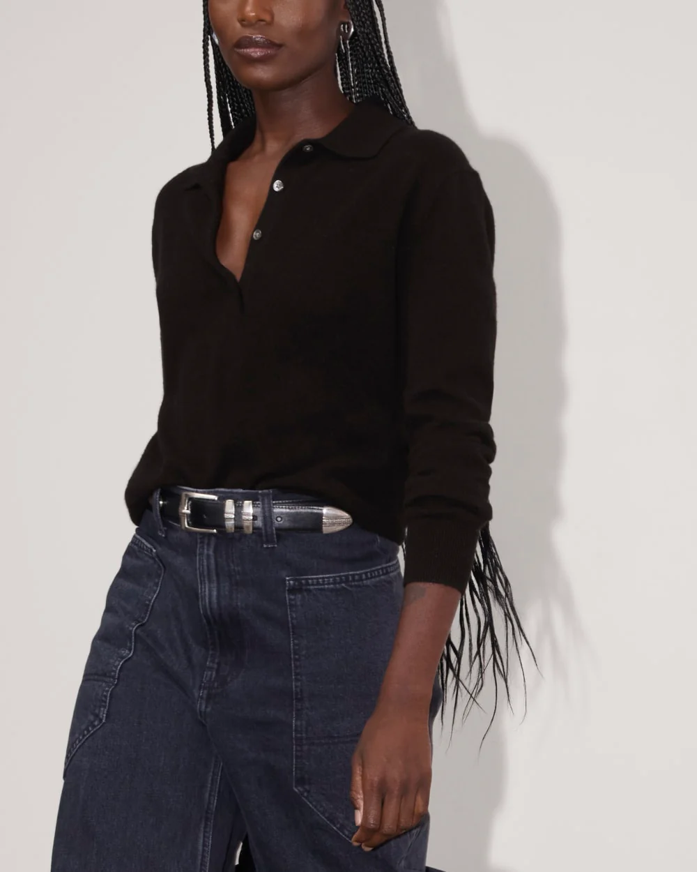 The Classic Polo in Cashmere | Black - Image 2