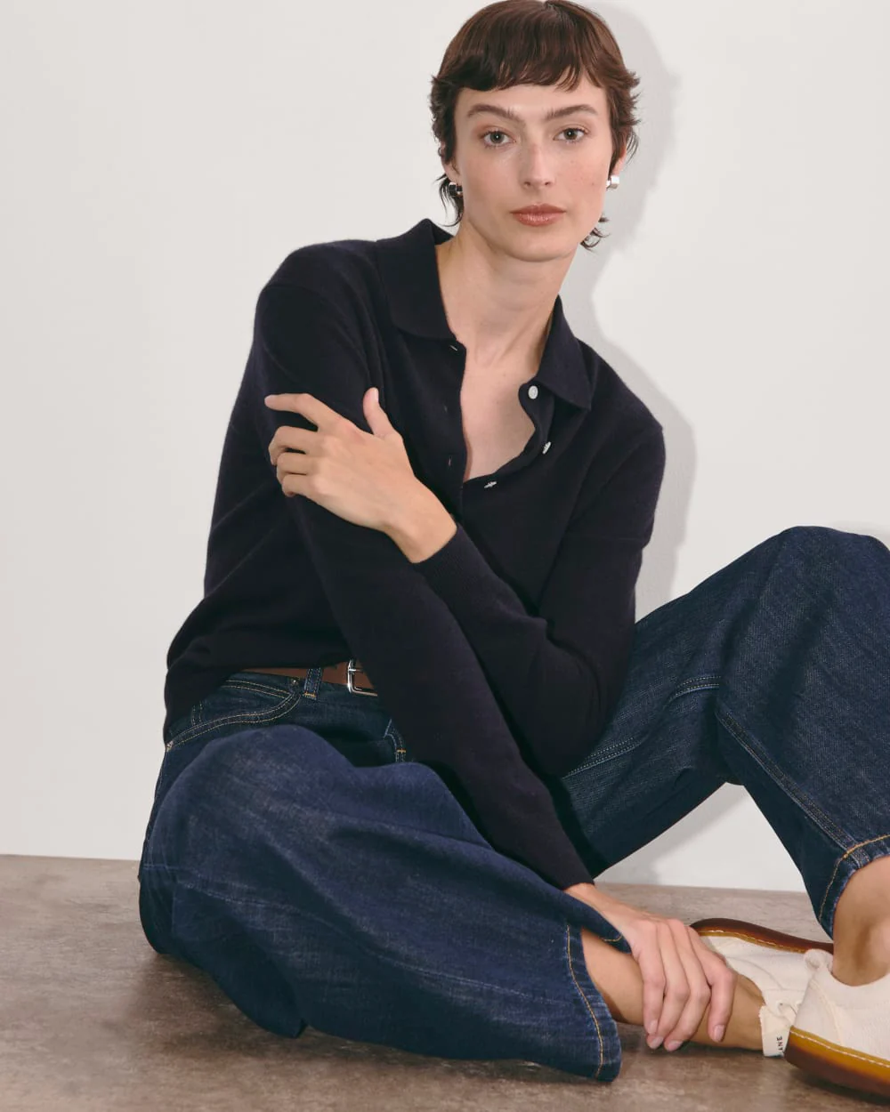 The Classic Polo in Cashmere | Navy - Image 3