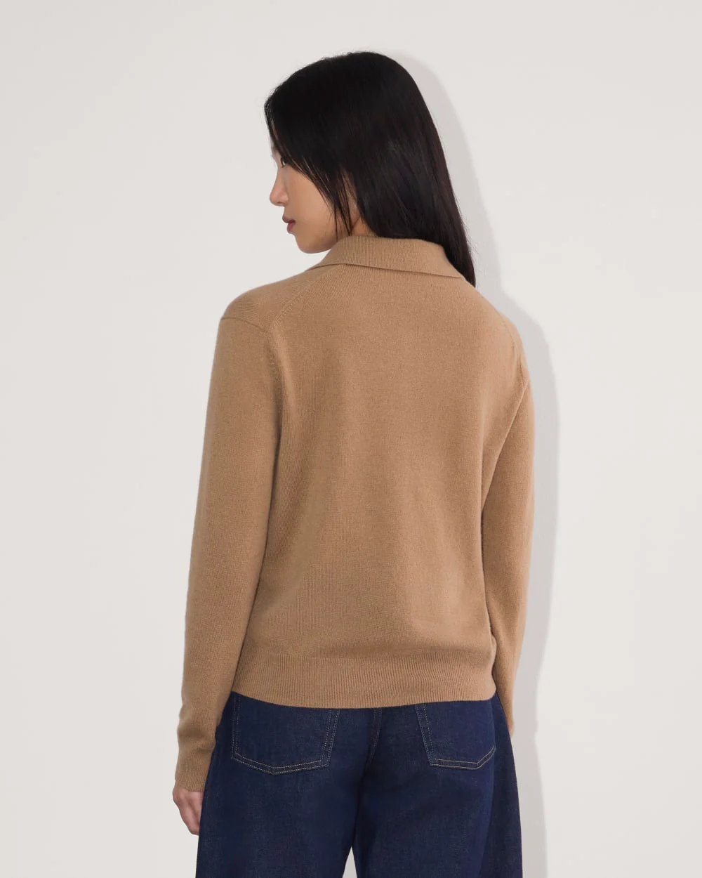 The Classic Polo in Cashmere | Tiger's Eye - Image 4