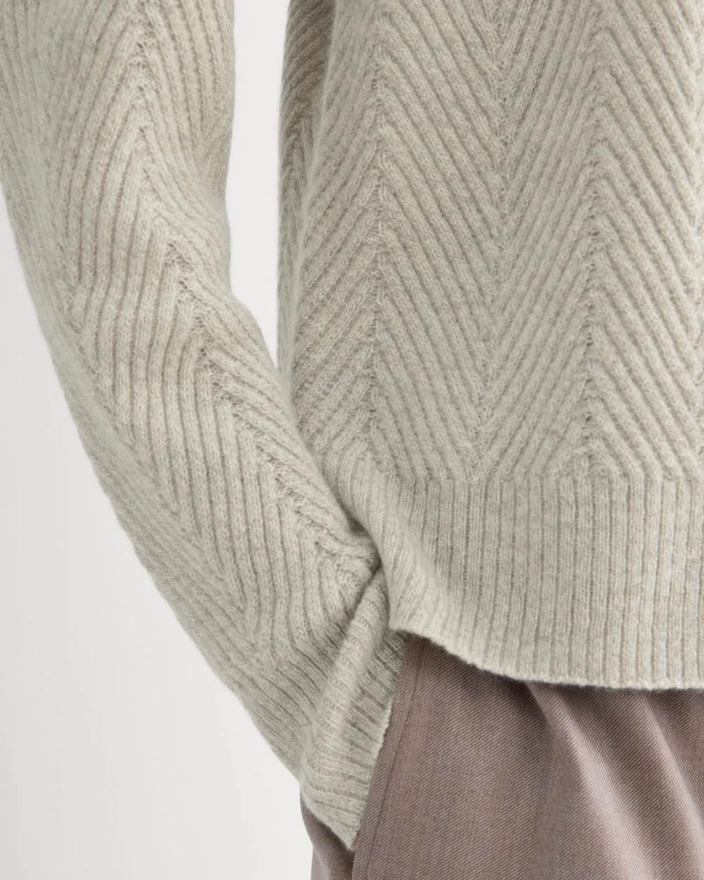 Cashmere Herringbone Sweater | Canvas - Image 4
