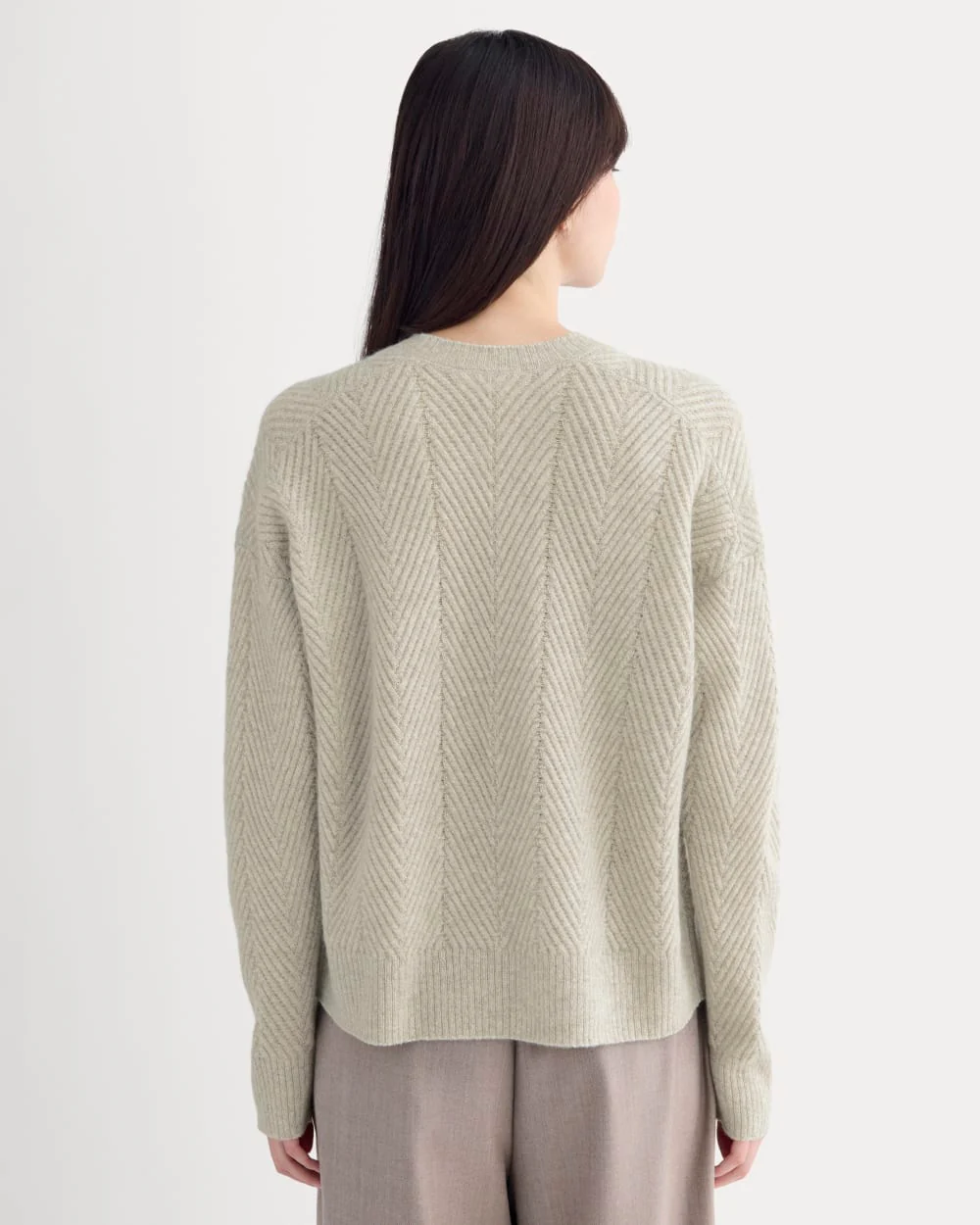 Cashmere Herringbone Sweater | Canvas - Image 5