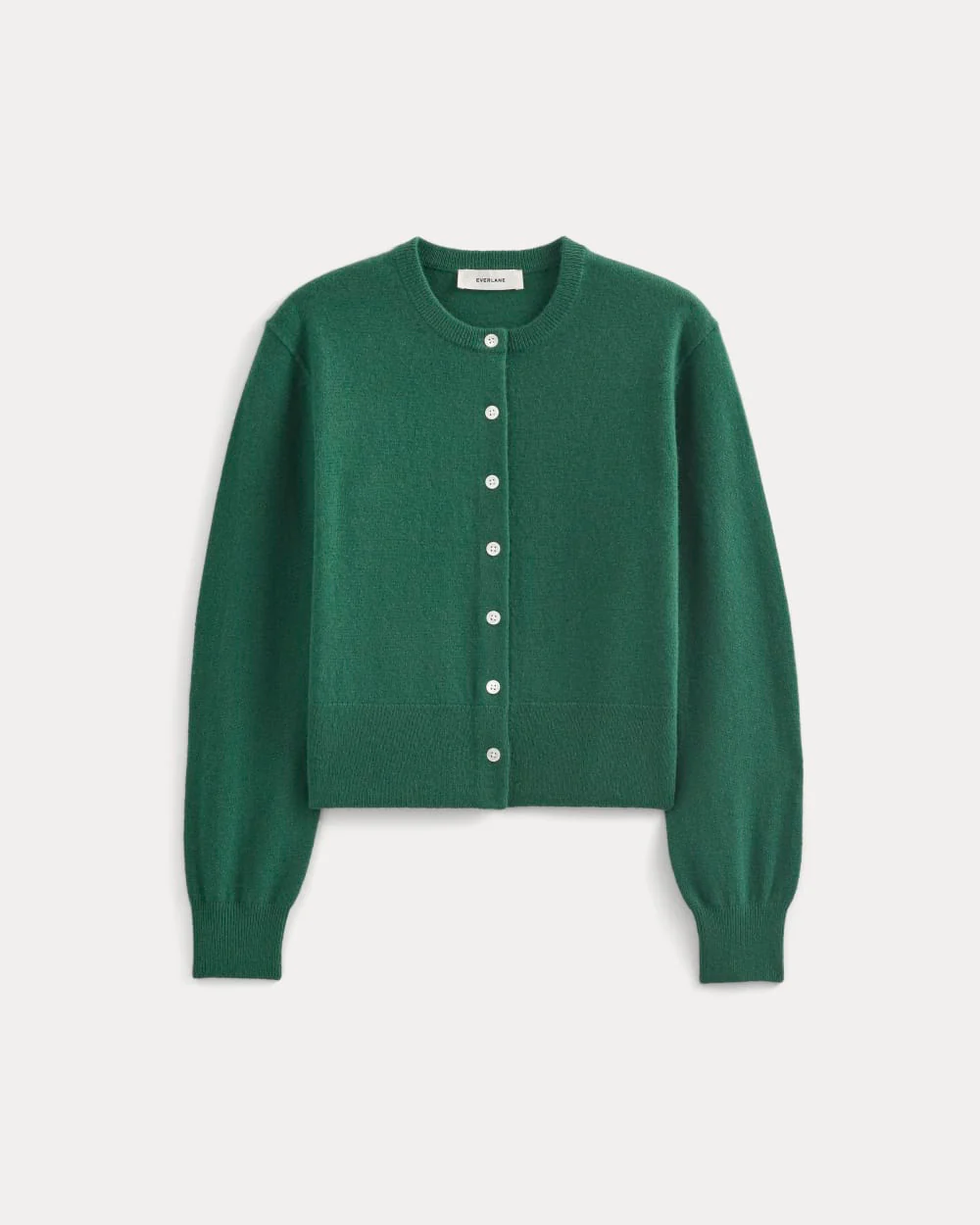 Cashmere Cropped Cardigan | Hunter Green - Image 2