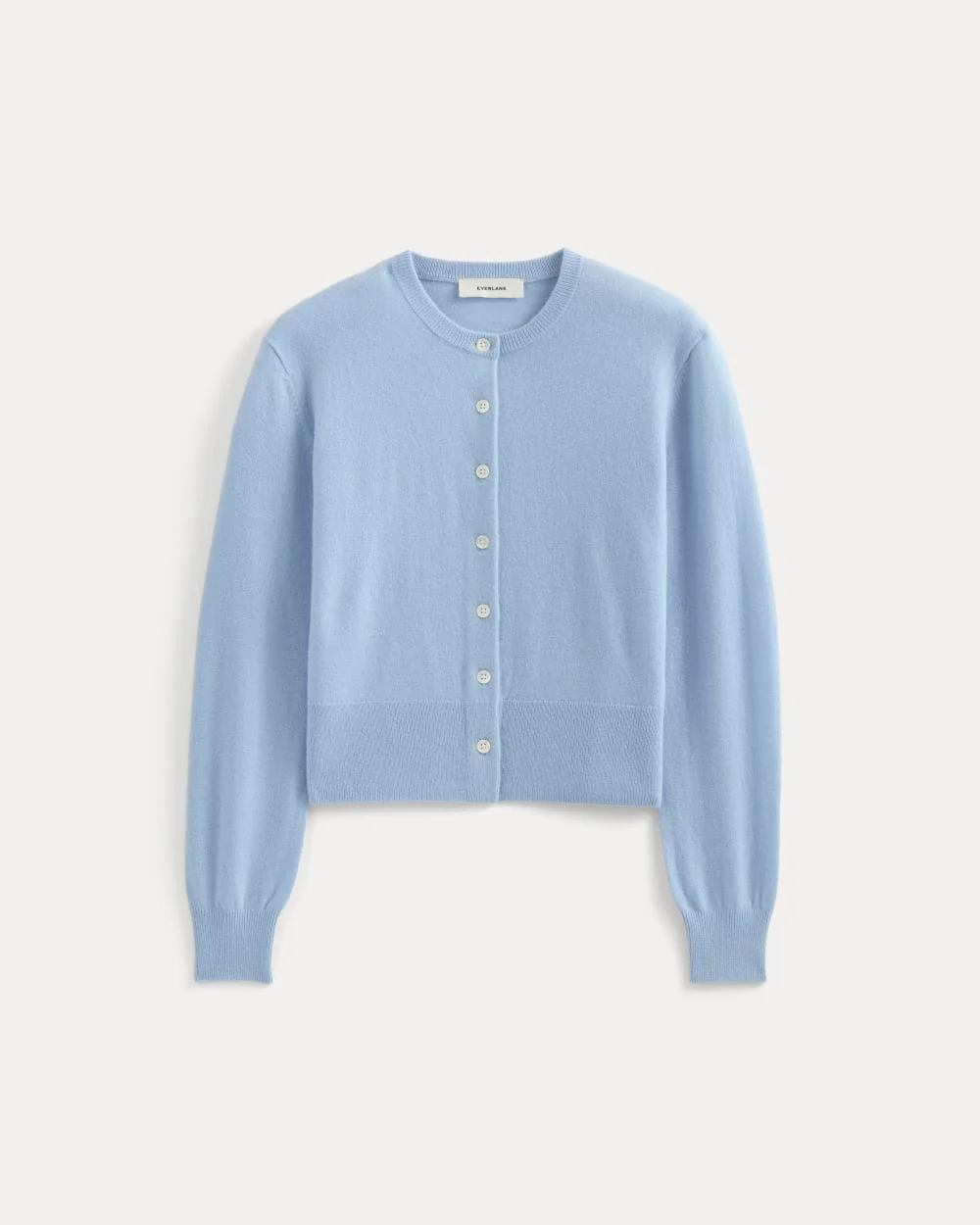 Cashmere Cropped Cardigan | Open Air Blue - Image 2