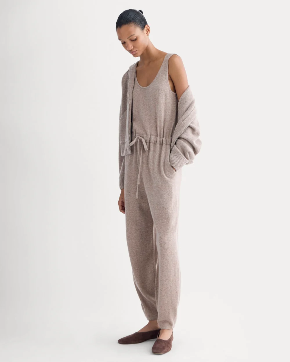 Cashmere Lounge Jumpsuit | Oatmeal - Image 3