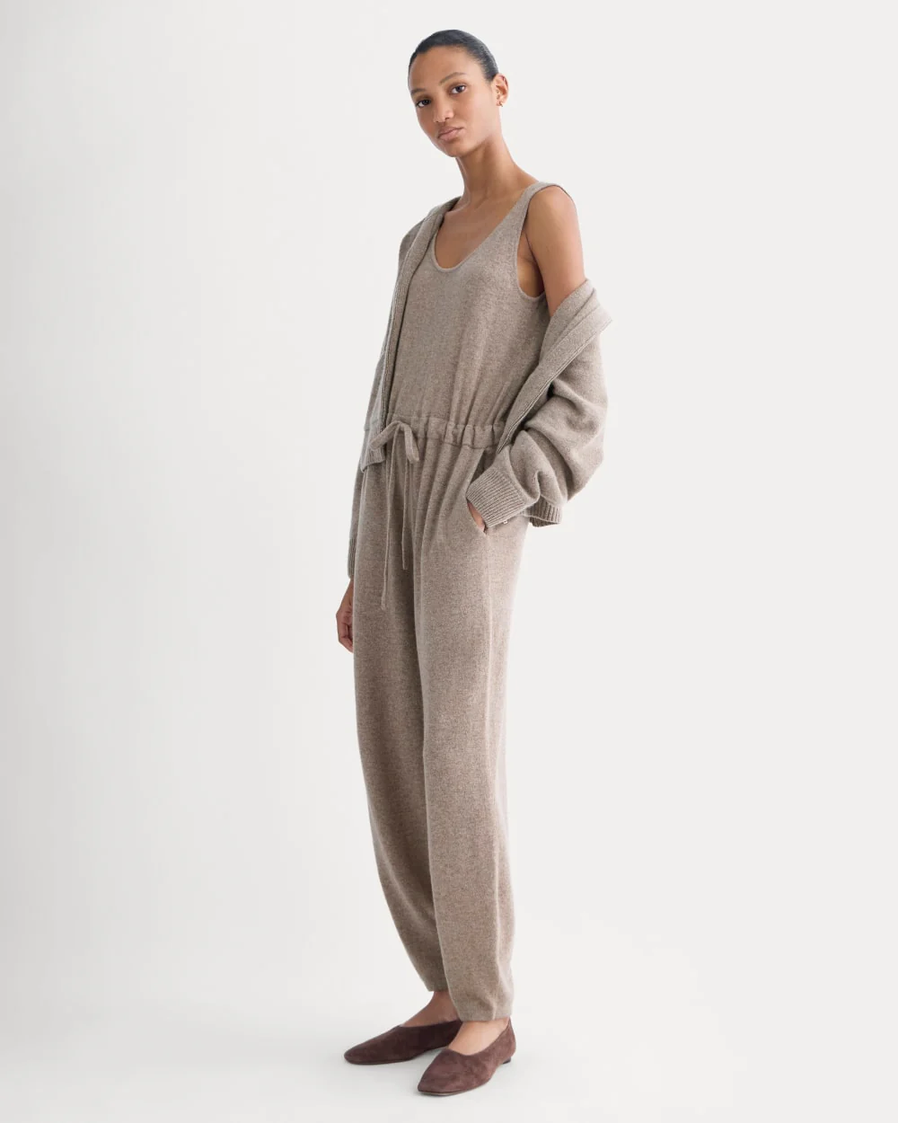 Cashmere Lounge Jumpsuit | Oatmeal - Image 6