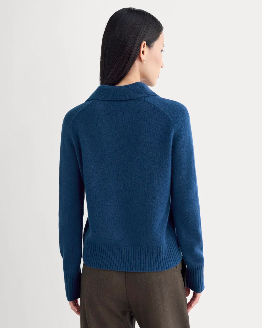 Cashmere Polo Sweater | Deep Lazuli Blue - Image 5