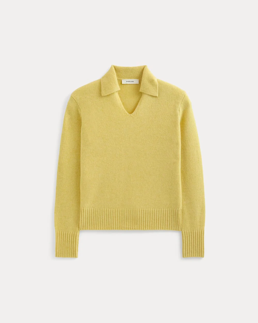 Cashmere Polo Sweater | Double Cream Heather - Image 2