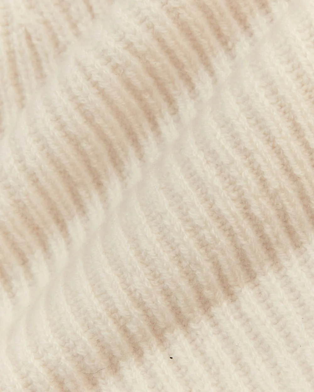 The Cashmere Ribbed Beanie | Bone - Image 3