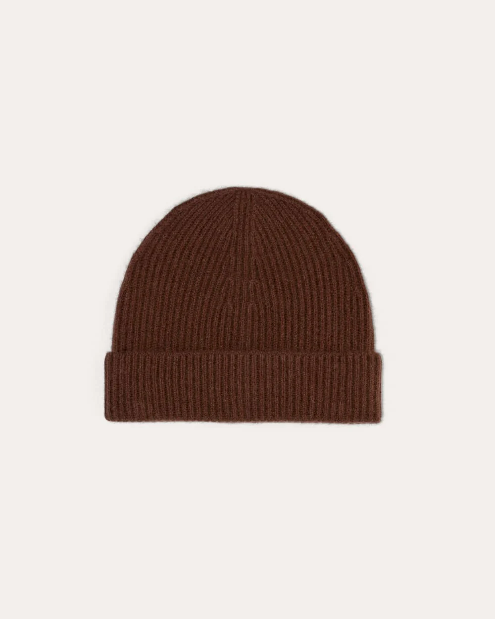 The Cashmere Ribbed Beanie | Dark Mahogany - Image 2