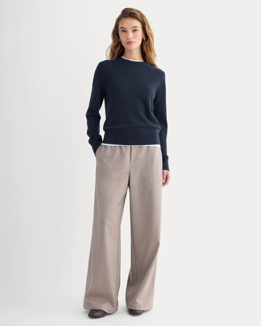 Cashmere Slim Crew Sweater | Navy - Image 3