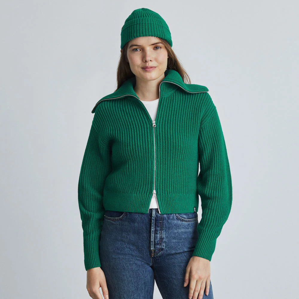 The Chunky Cardigan | Ultramarine Green - Image 3