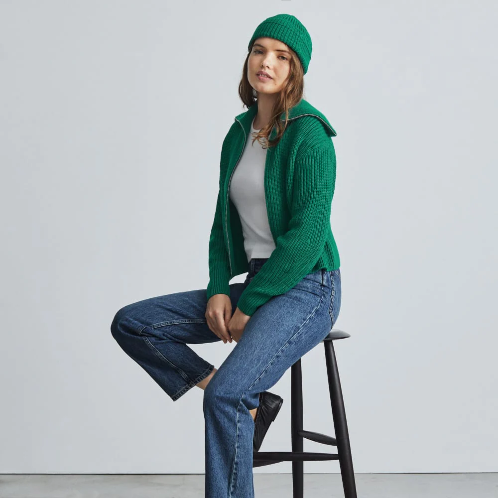 The Chunky Cardigan | Ultramarine Green - Image 5