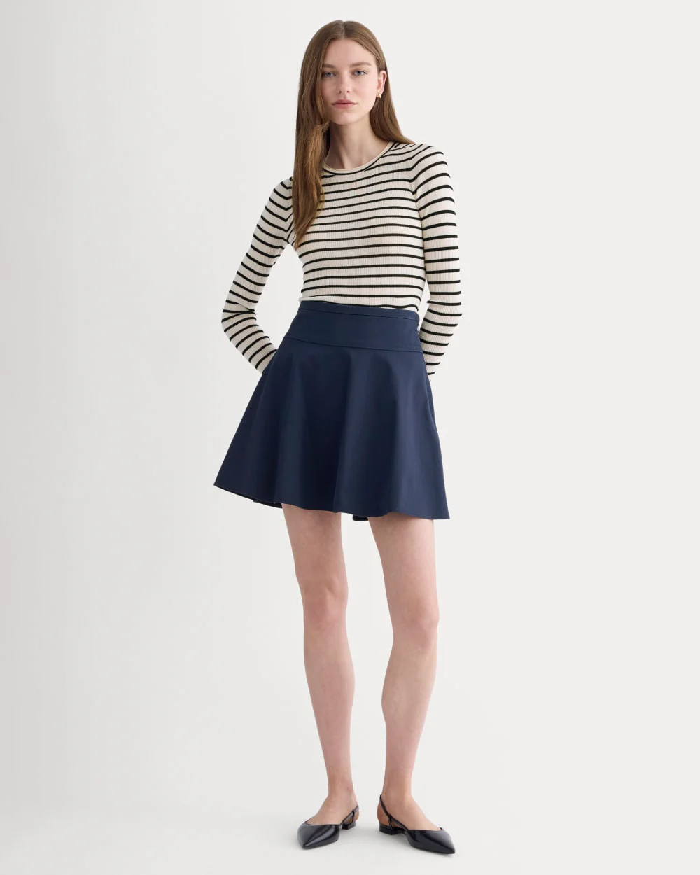 The Circle Mini Skirt | Navy