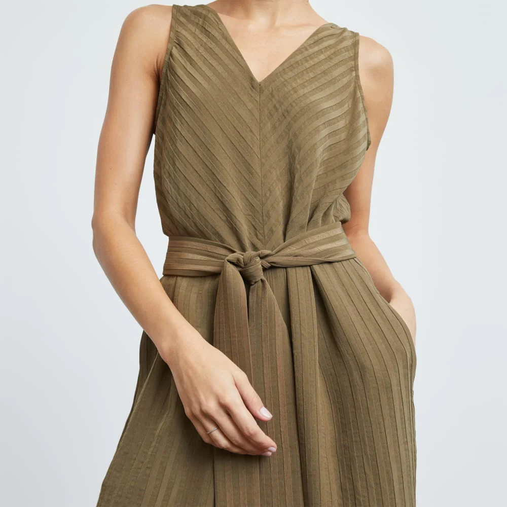 The City Stripe Draped Jumpsuit | Beech - Image 6