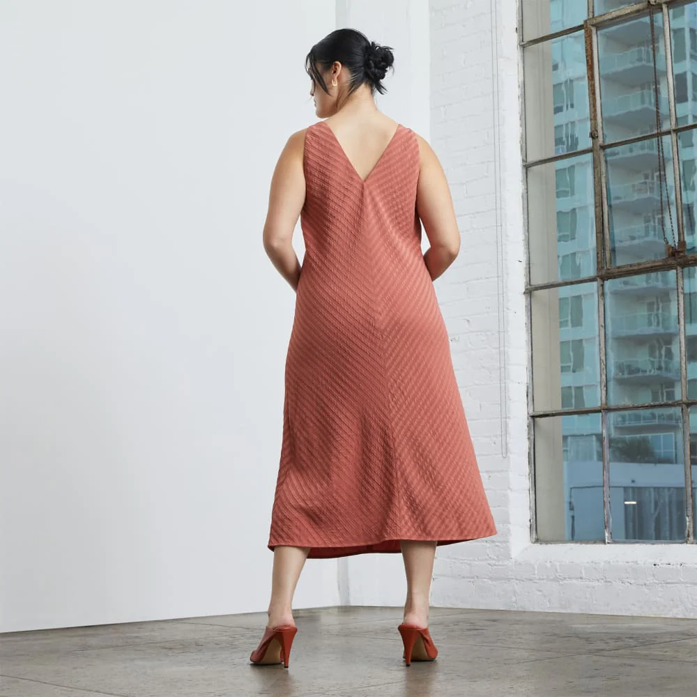 The City Stripe Midi Dress | Redwood - Image 3