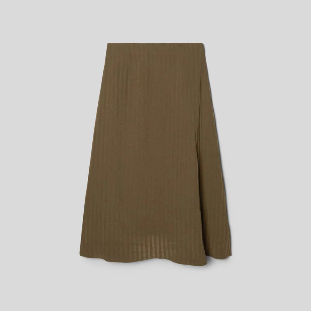 The City Stripe Midi Skirt | Beech - Image 2