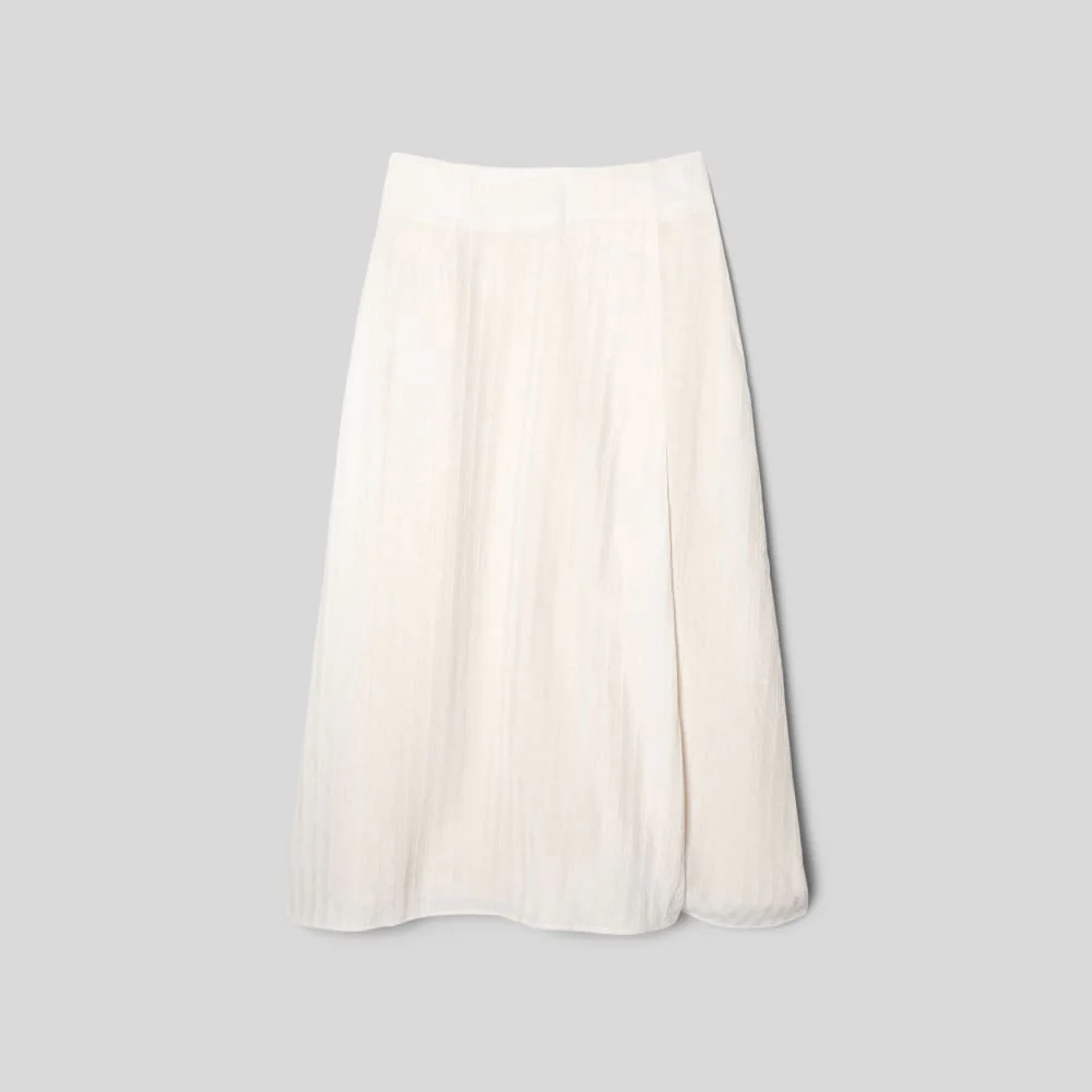 The City Stripe Midi Skirt | Bone - Image 2