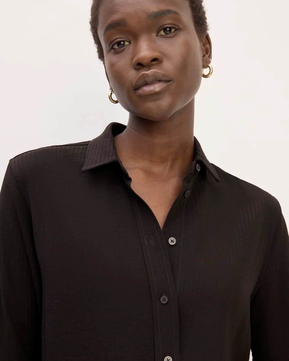 The City Stripe Relaxed Shirt | Black - Image 4