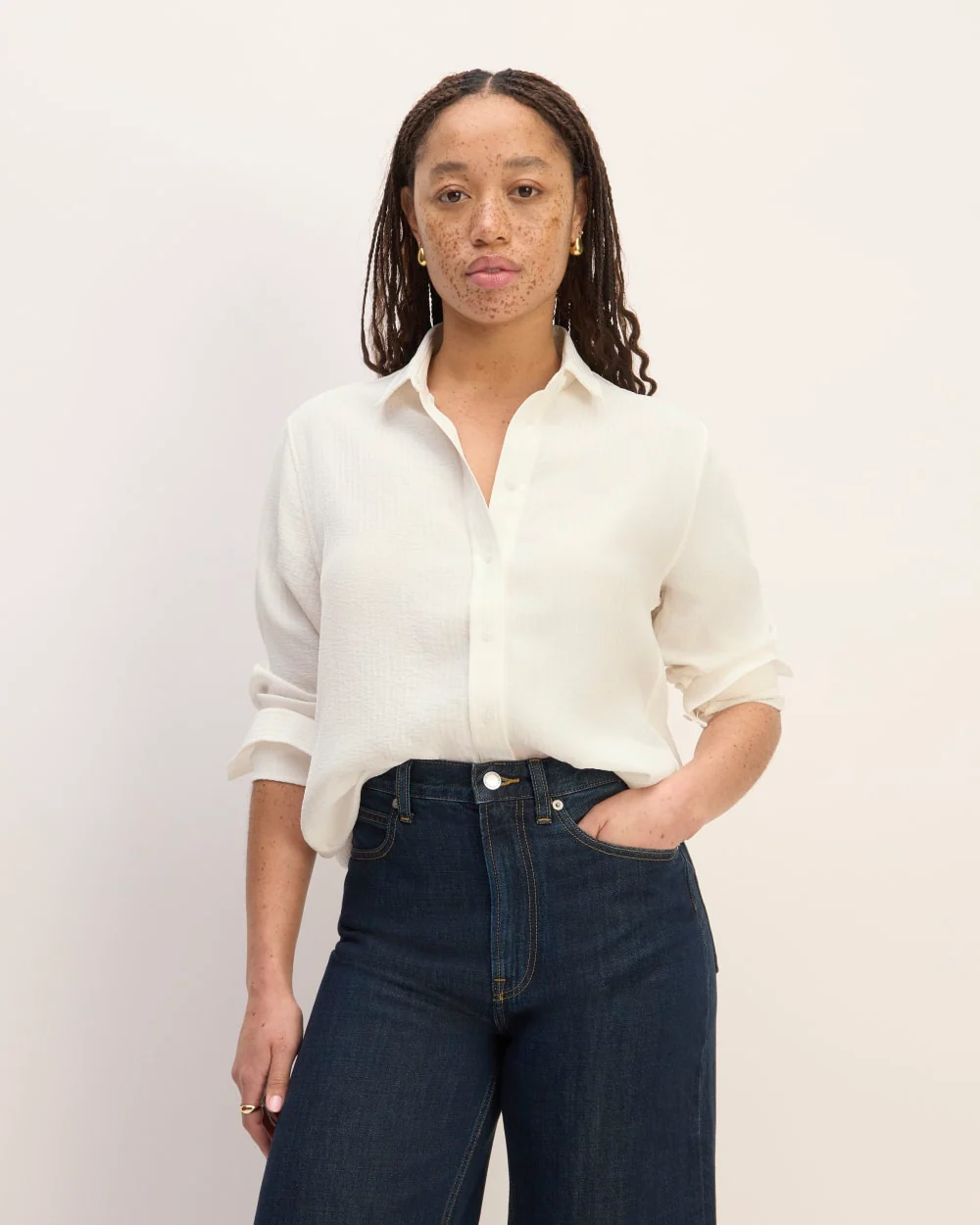 The City Stripe Relaxed Shirt | Bone