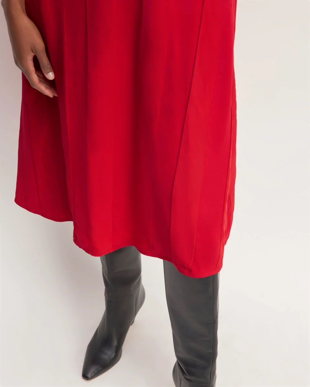 The City Stripe Ruched Dress | Haute Red - Image 5