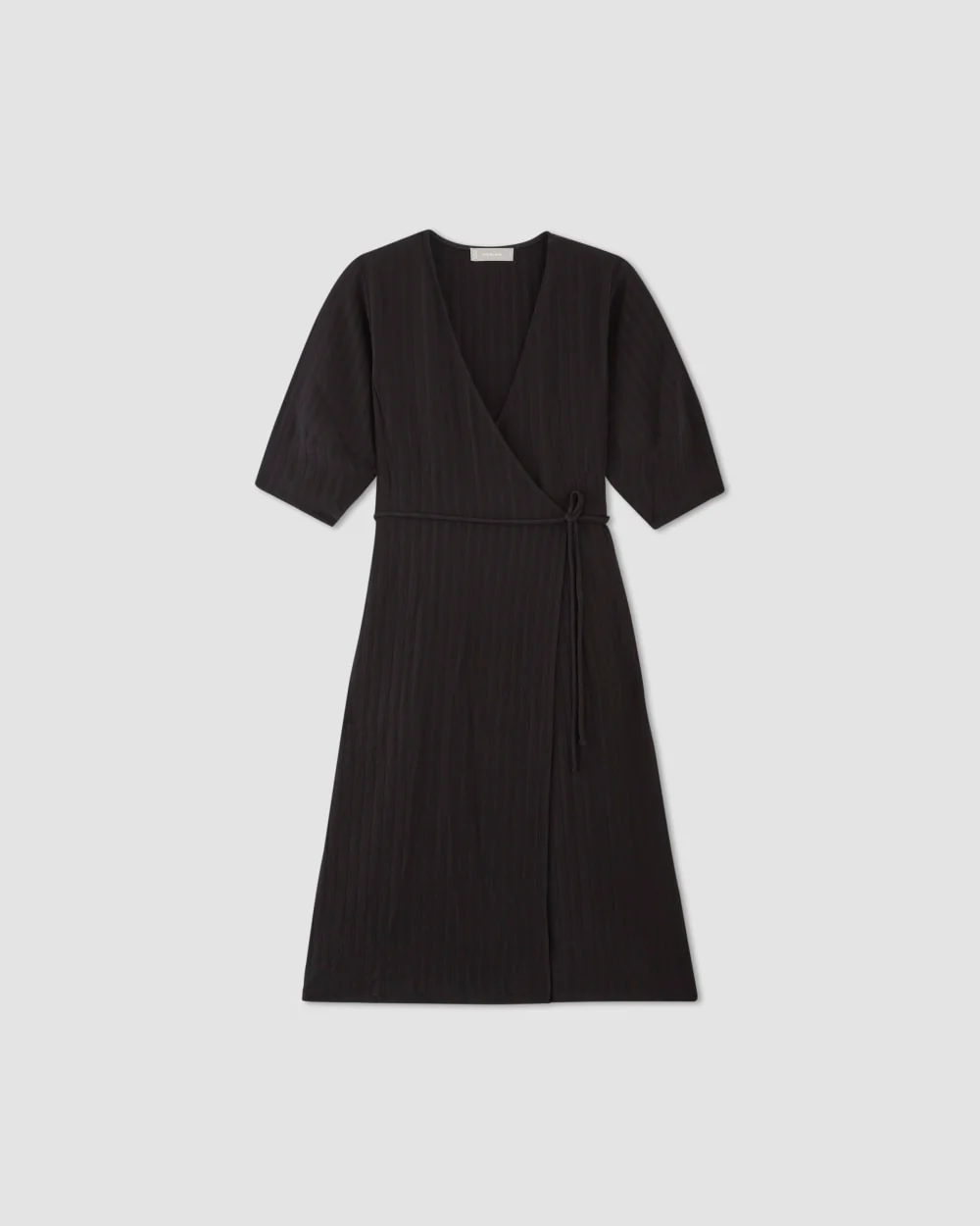 The City Stripe Wrap Dress | Black - Image 2