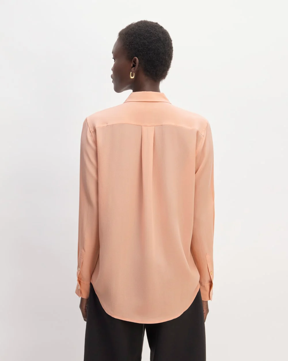 The Utility Shirt in Washable Silk | Blush Pink - Image 5