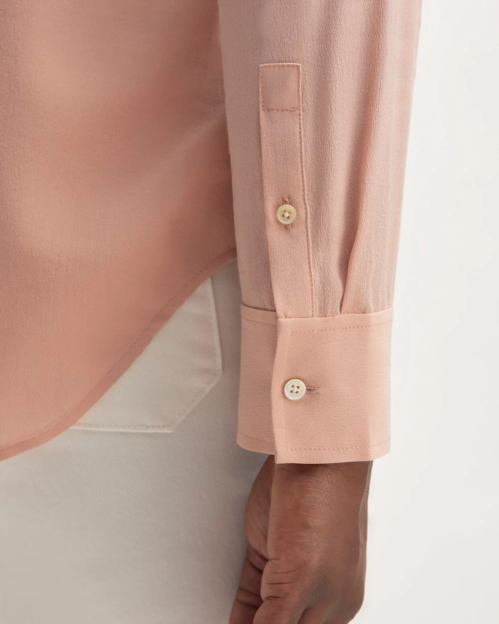 The Must-Have Shirt in Washable Silk | Blush Pink - Image 5