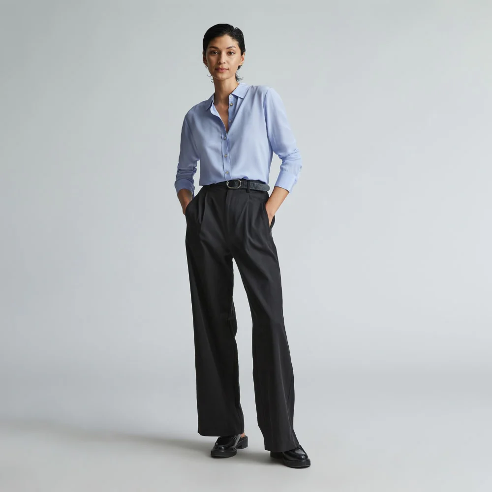The Must-Have Shirt in Washable Silk | Periwinkle - Image 6