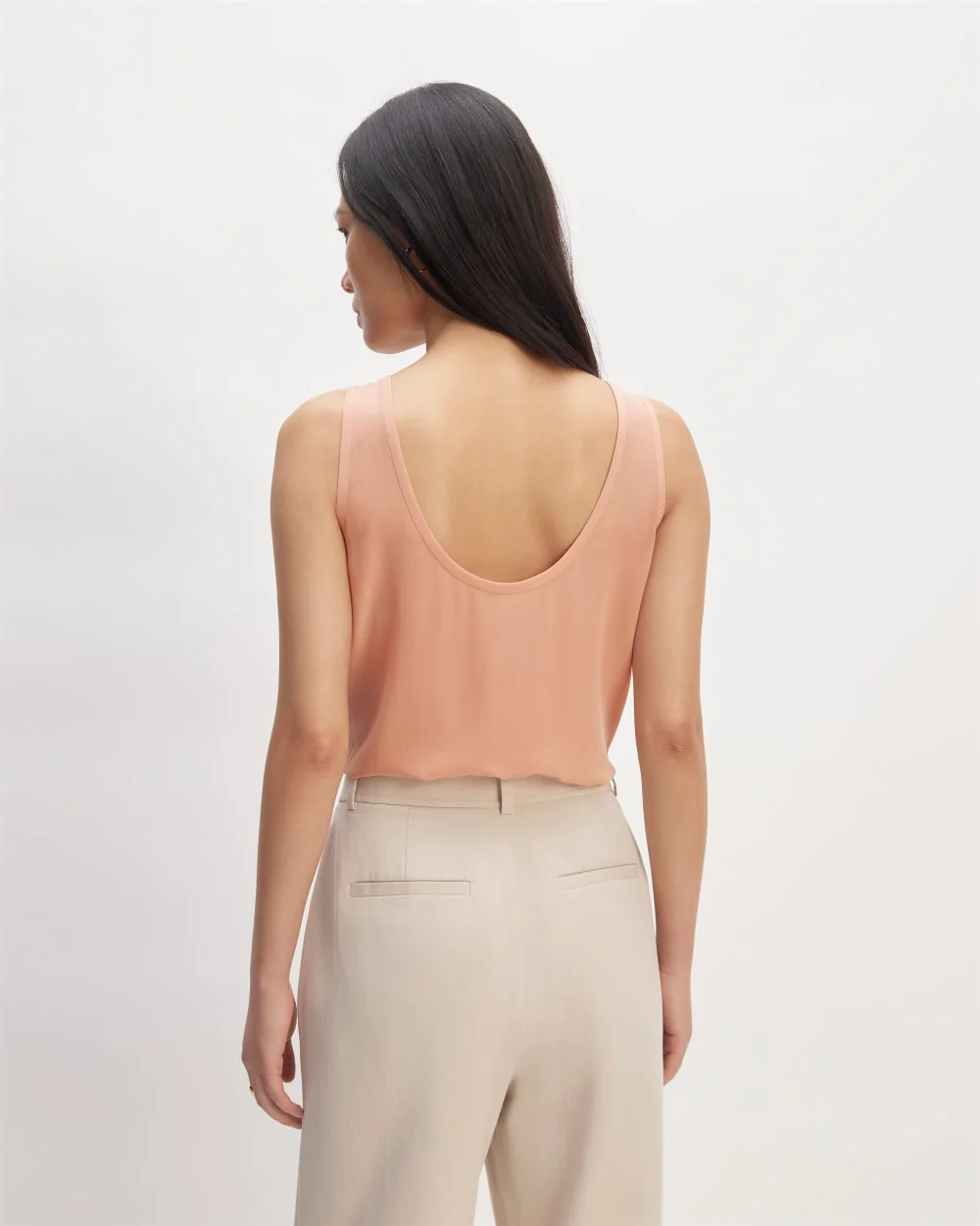 The Scoop Tank in Washable Silk | Blush Pink - Image 6