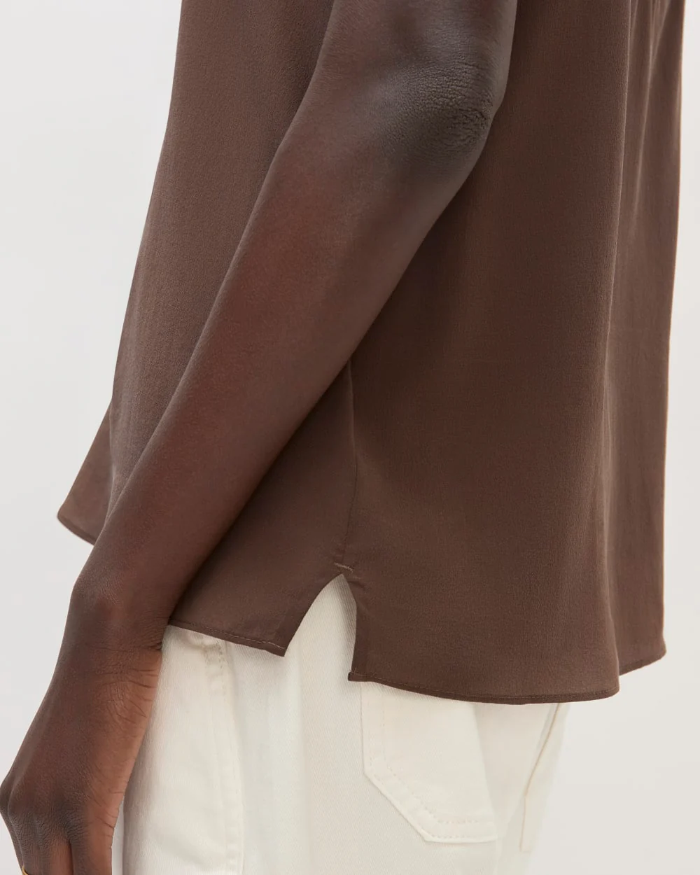 The Scoop Tank in Washable Silk | Cocoa - Image 5