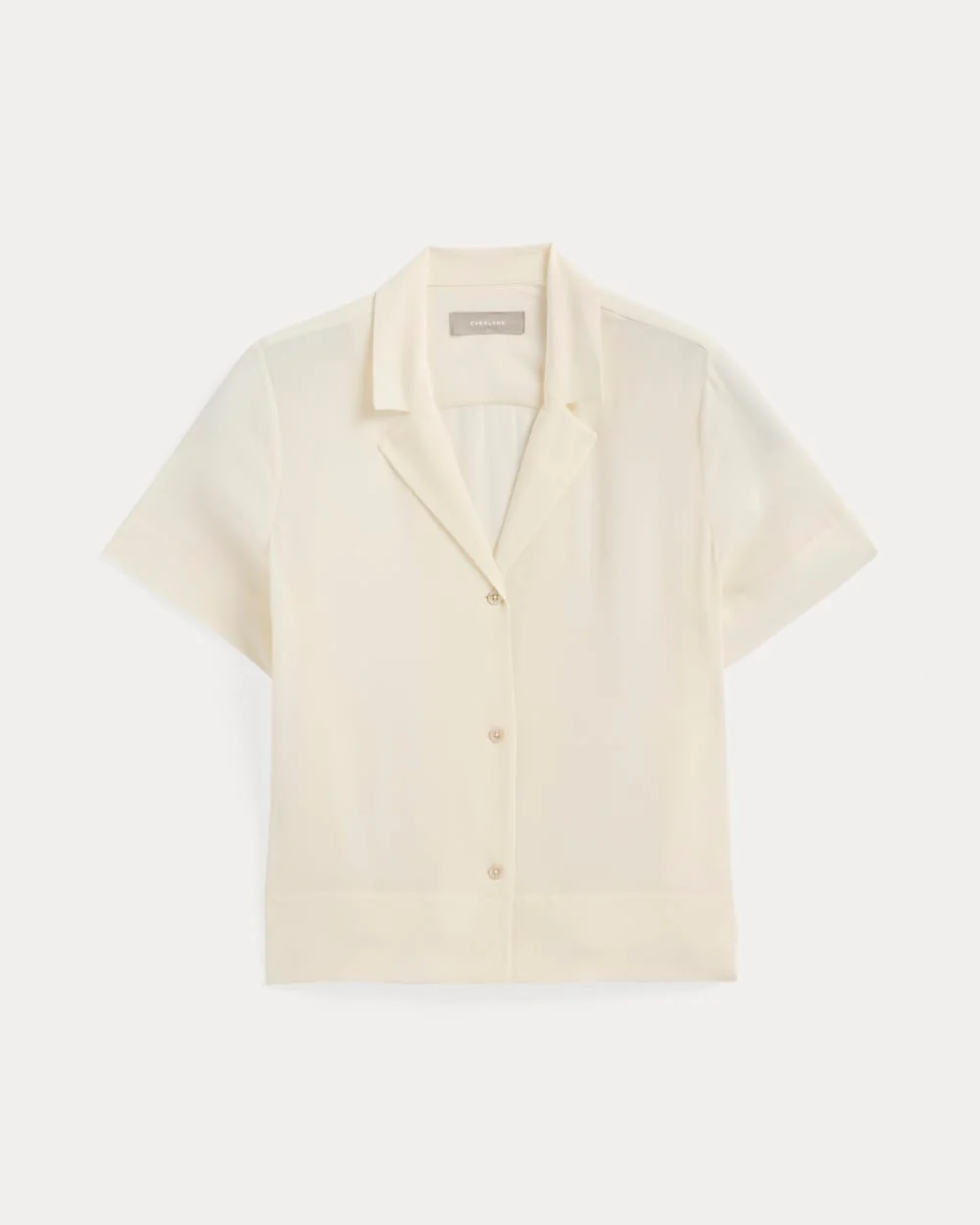 The Notch Shirt in Washable Silk | Off-White - Image 2