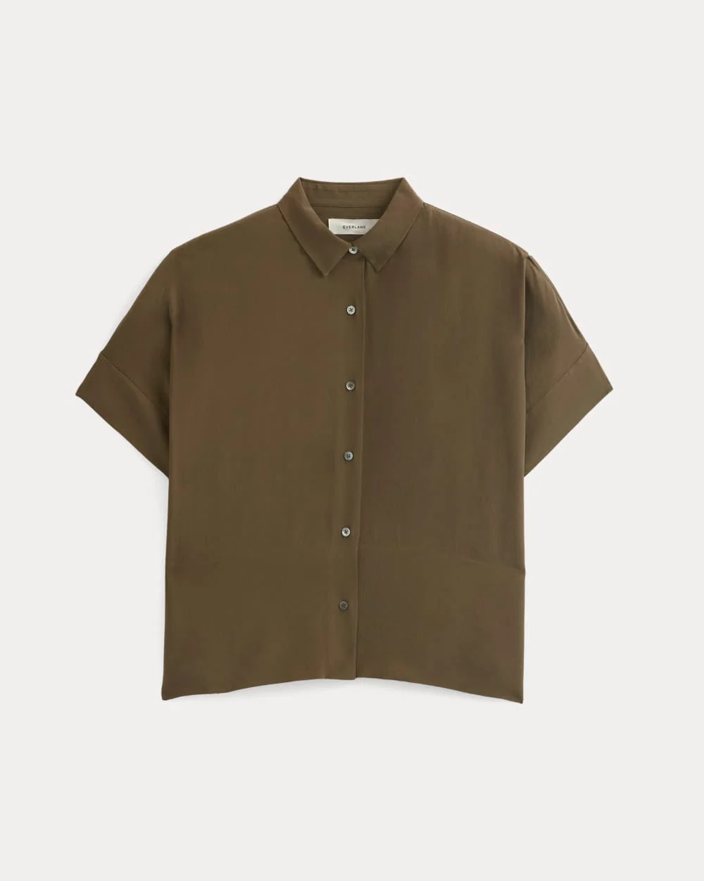 The Boxy Shirt in Washable Silk | Beech - Image 2