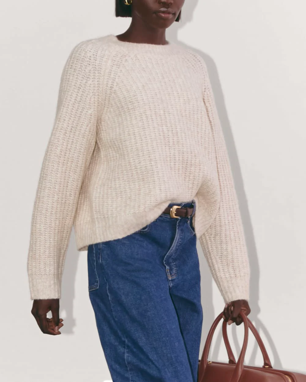 The Fisherman Crew in Cloud | Heathered Oat - Image 3