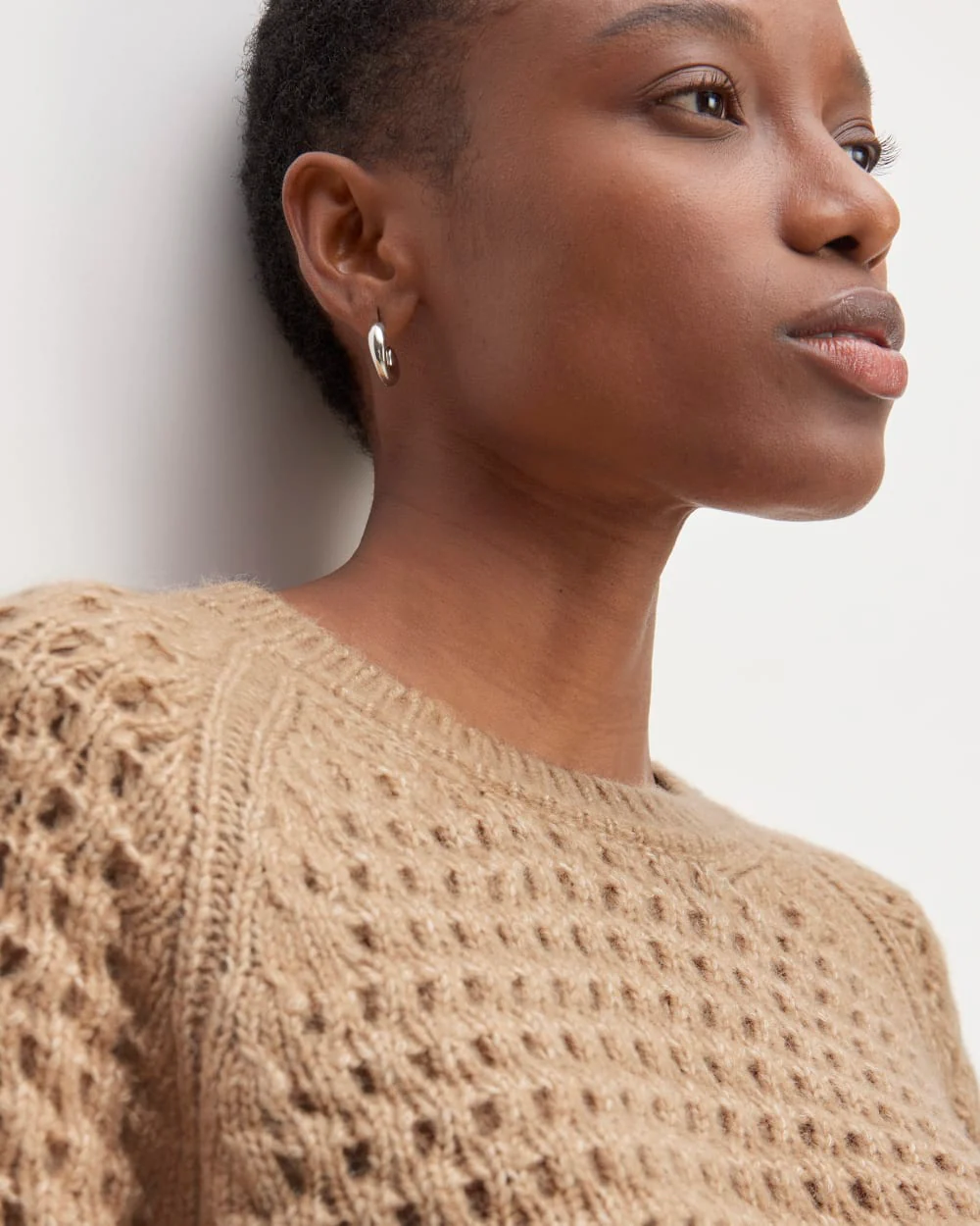 The Cloud Oversized Textured Crew | Tiger's Eye - Image 4