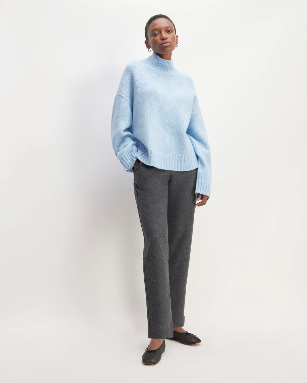 The Cloud Oversized Turtleneck | Chambray Blue - Image 3