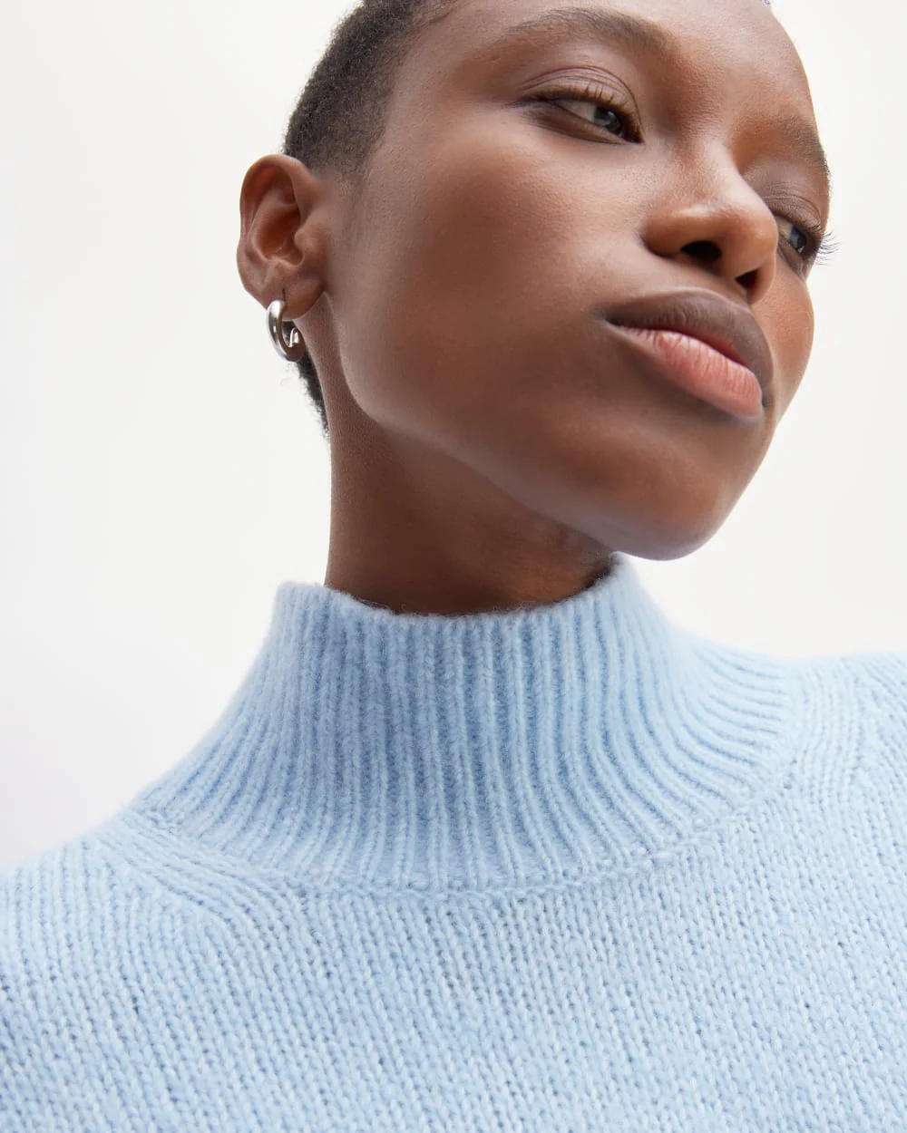 The Cloud Oversized Turtleneck | Chambray Blue - Image 4