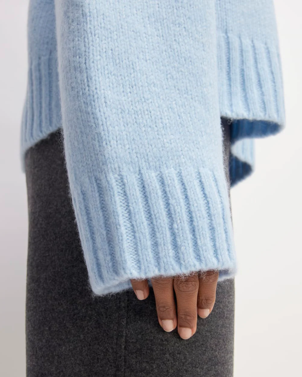The Cloud Oversized Turtleneck | Chambray Blue - Image 5