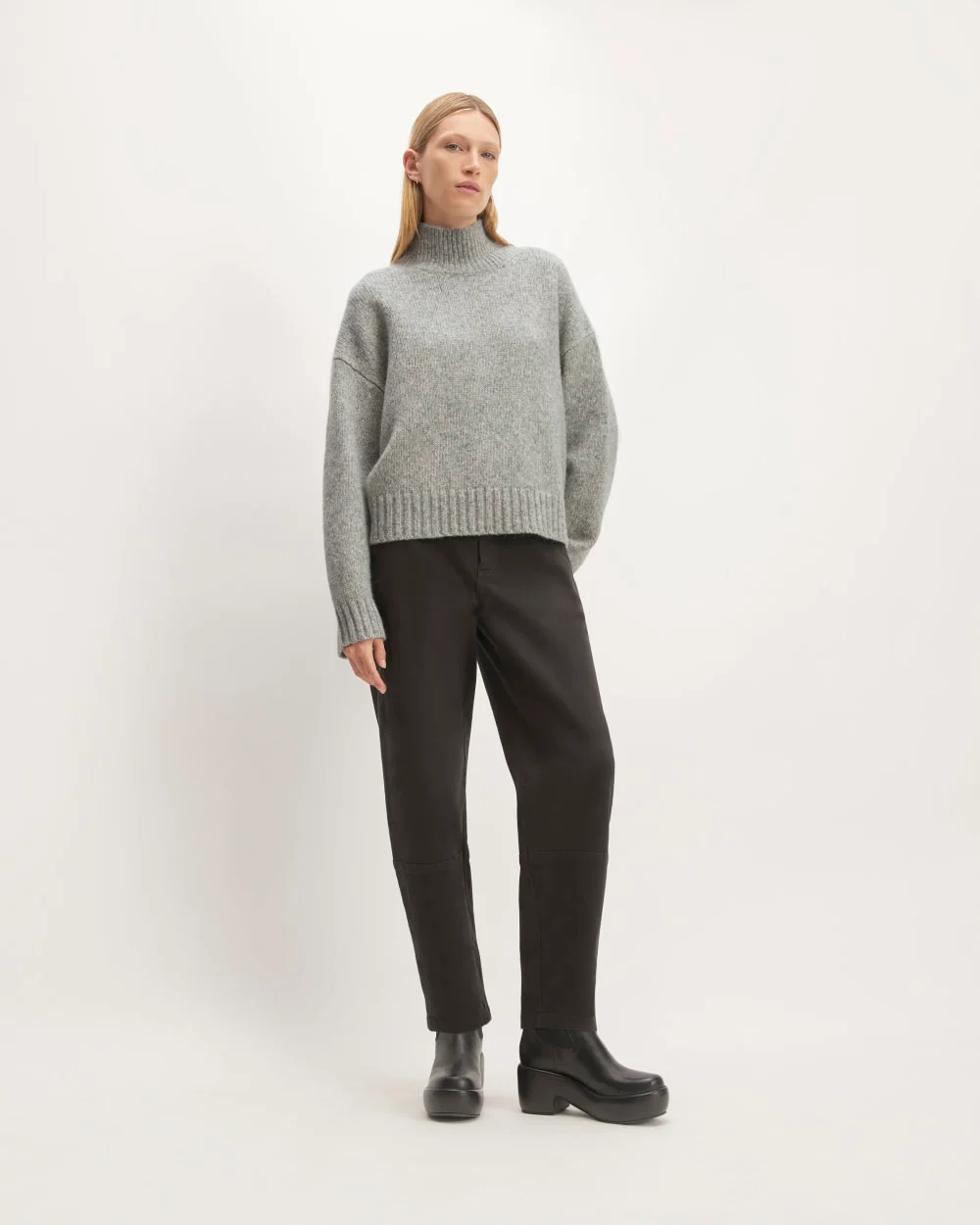The Cloud Oversized Turtleneck | Heather Grey - Image 3