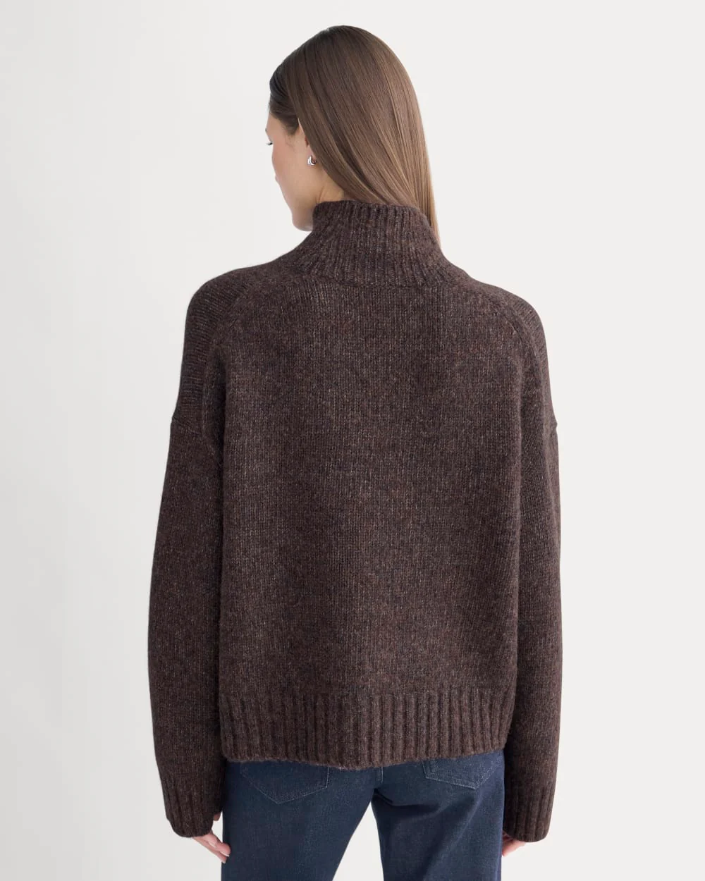 The Cloud Oversized Turtleneck | Heathered Burgundy - Image 5