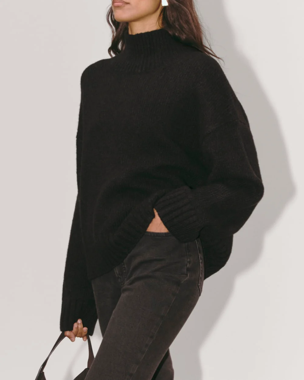 The Cloud Oversized Turtleneck | Black - Image 3